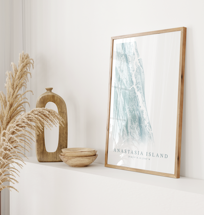 Anastasia Island Map Print