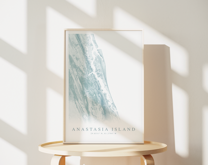 Anastasia Island Map Print
