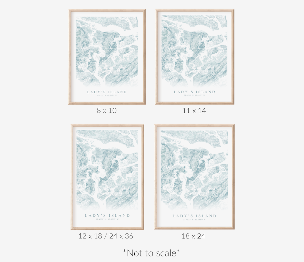 Lady's Island Map Print
