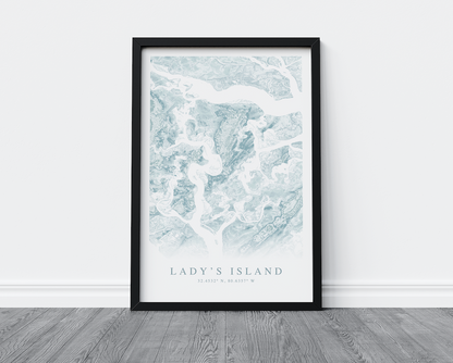 Lady's Island Map Print