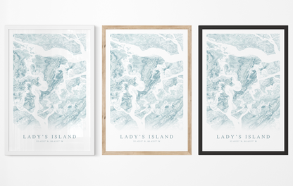 Lady's Island Map Print