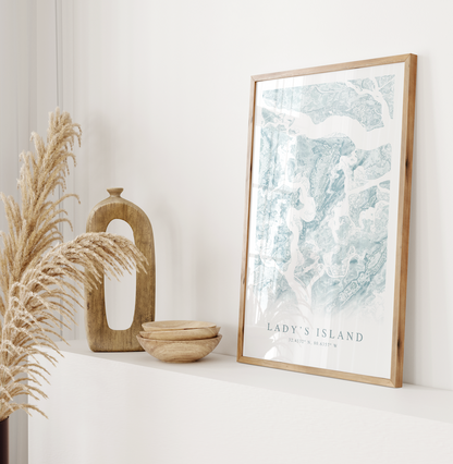 Lady's Island Map Print
