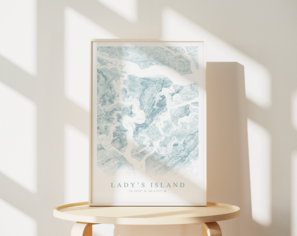 Lady's Island Map Print