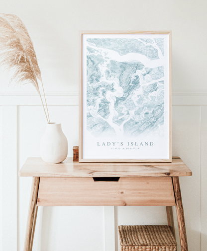 Lady's Island Map Print