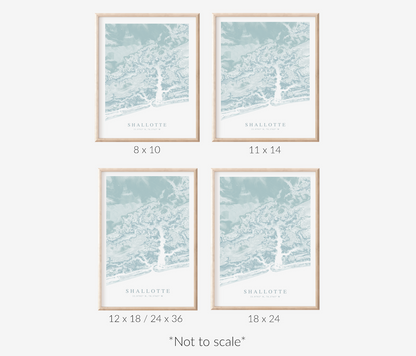 Shallotte Map Print
