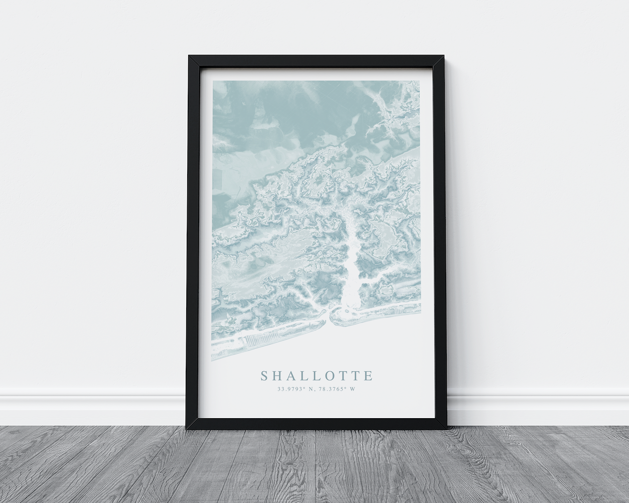 Shallotte Map Print