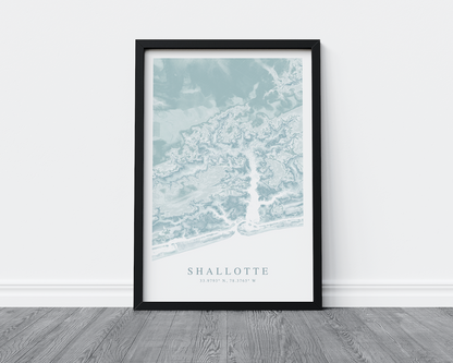 Shallotte Map Print
