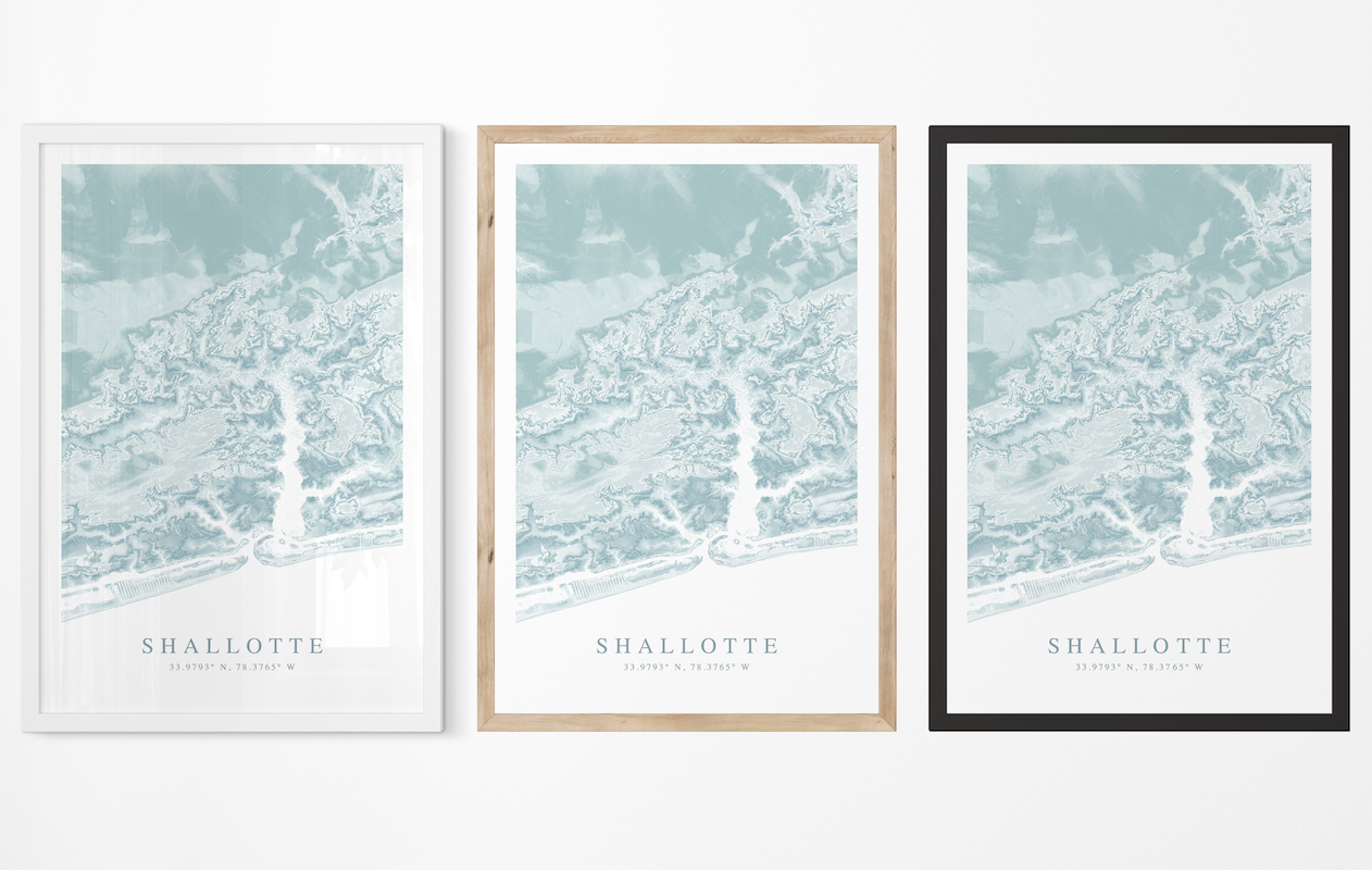 Shallotte Map Print
