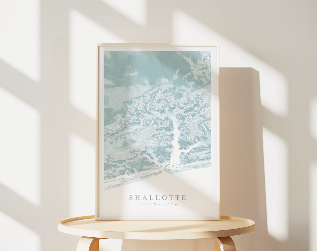 Shallotte Map Print