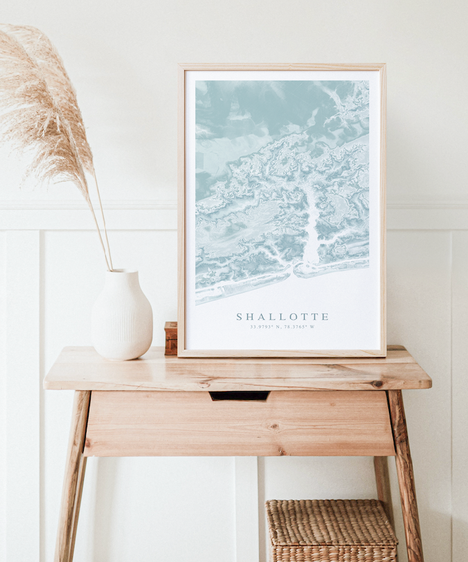 Shallotte Map Print