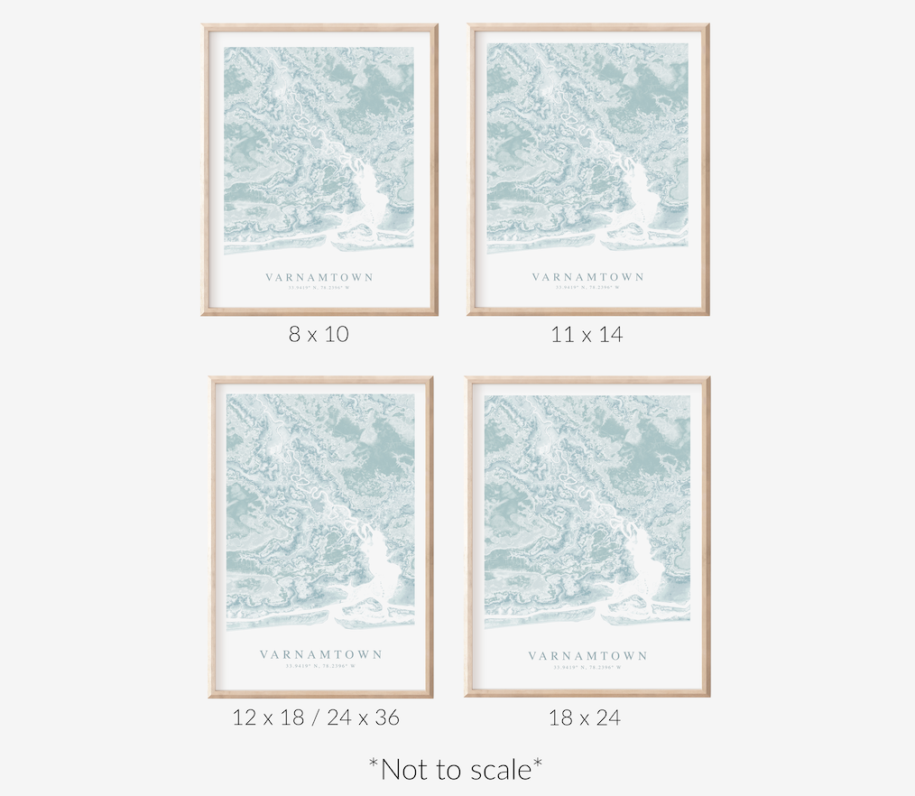 Varnamtown Map Print