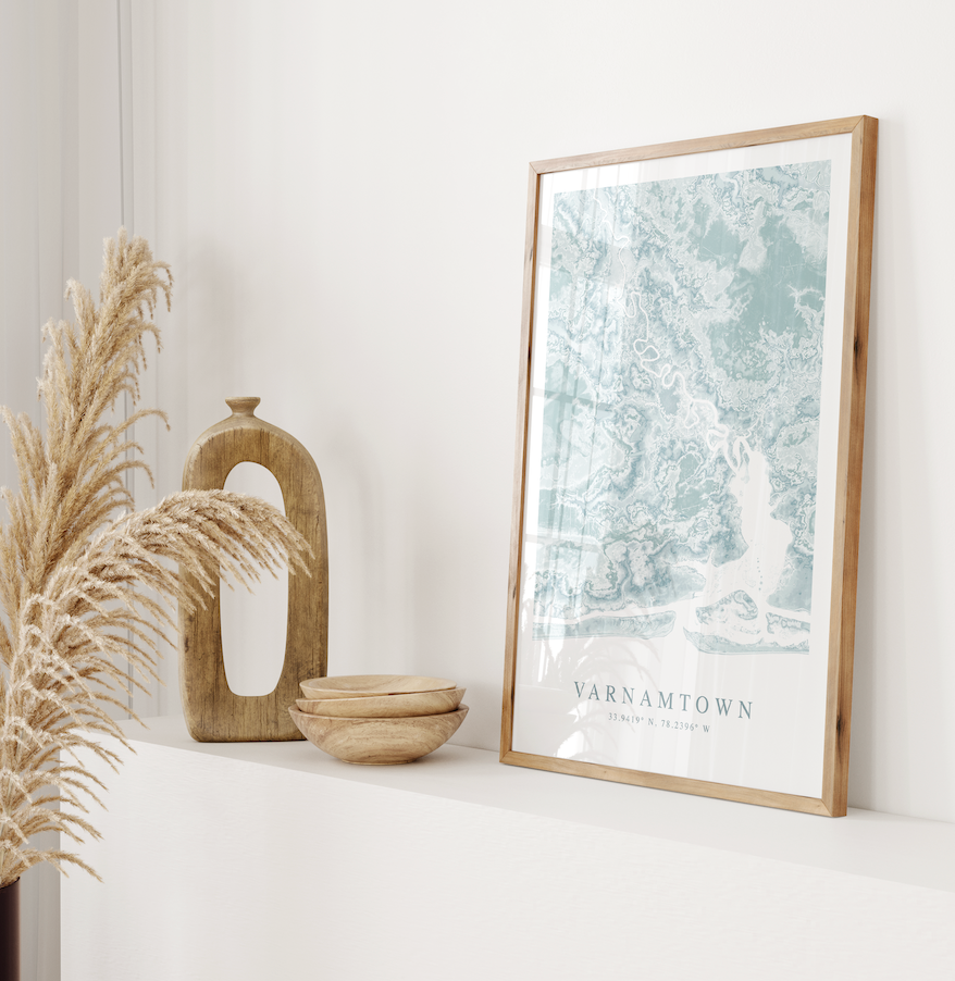 Varnamtown Map Print