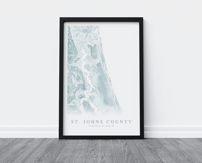 St. Johns County FL Map Print