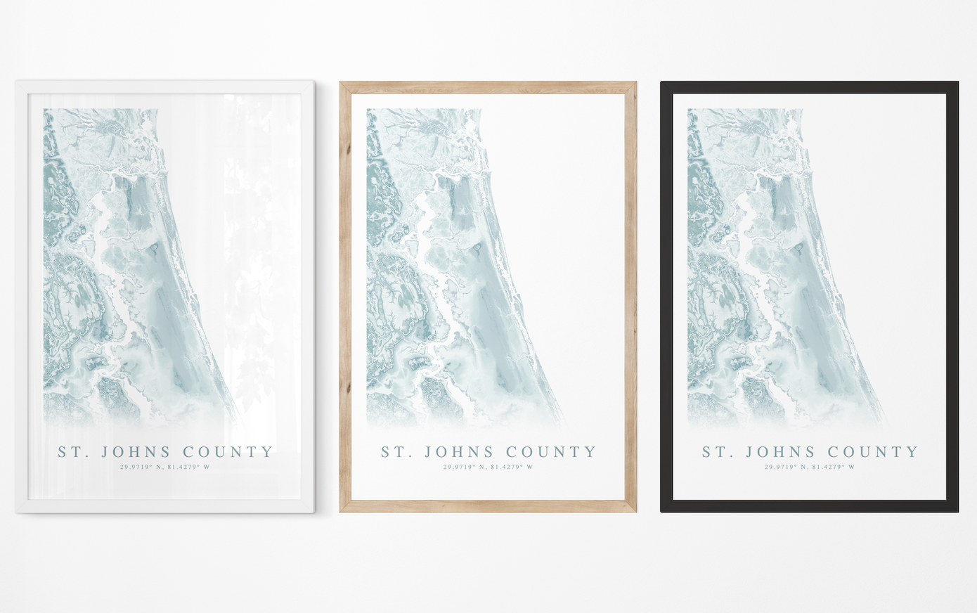 St. Johns County FL Map Print