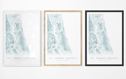 St. Johns County FL Map Print