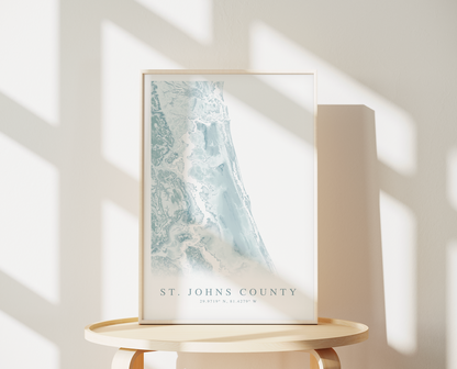 St. Johns County FL Map Print