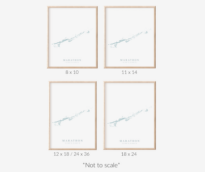 Marathon Map Print