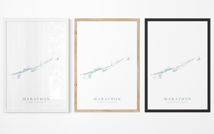 Marathon Map Print