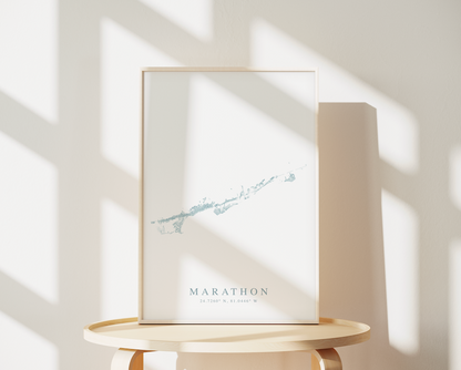 Marathon Map Print
