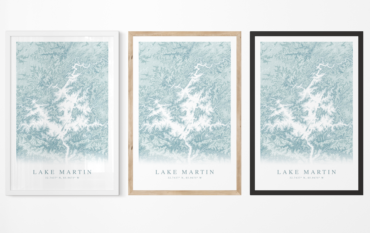 Lake Martin AL Map Print