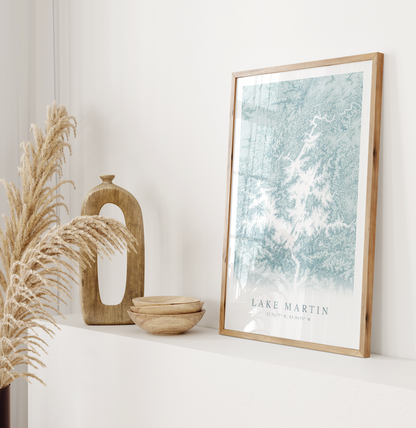 Lake Martin AL Map Print
