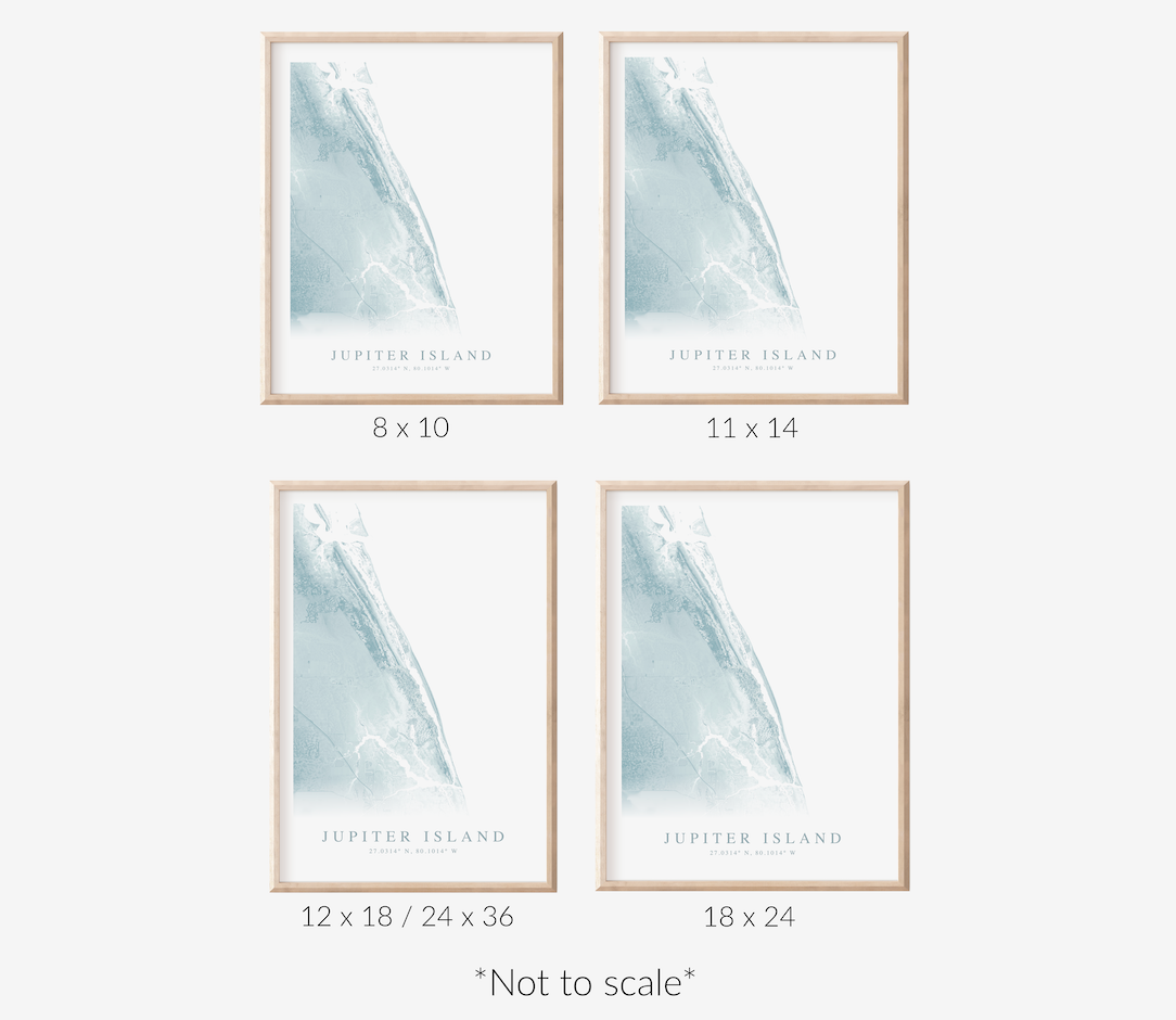 Jupiter Island Map Print