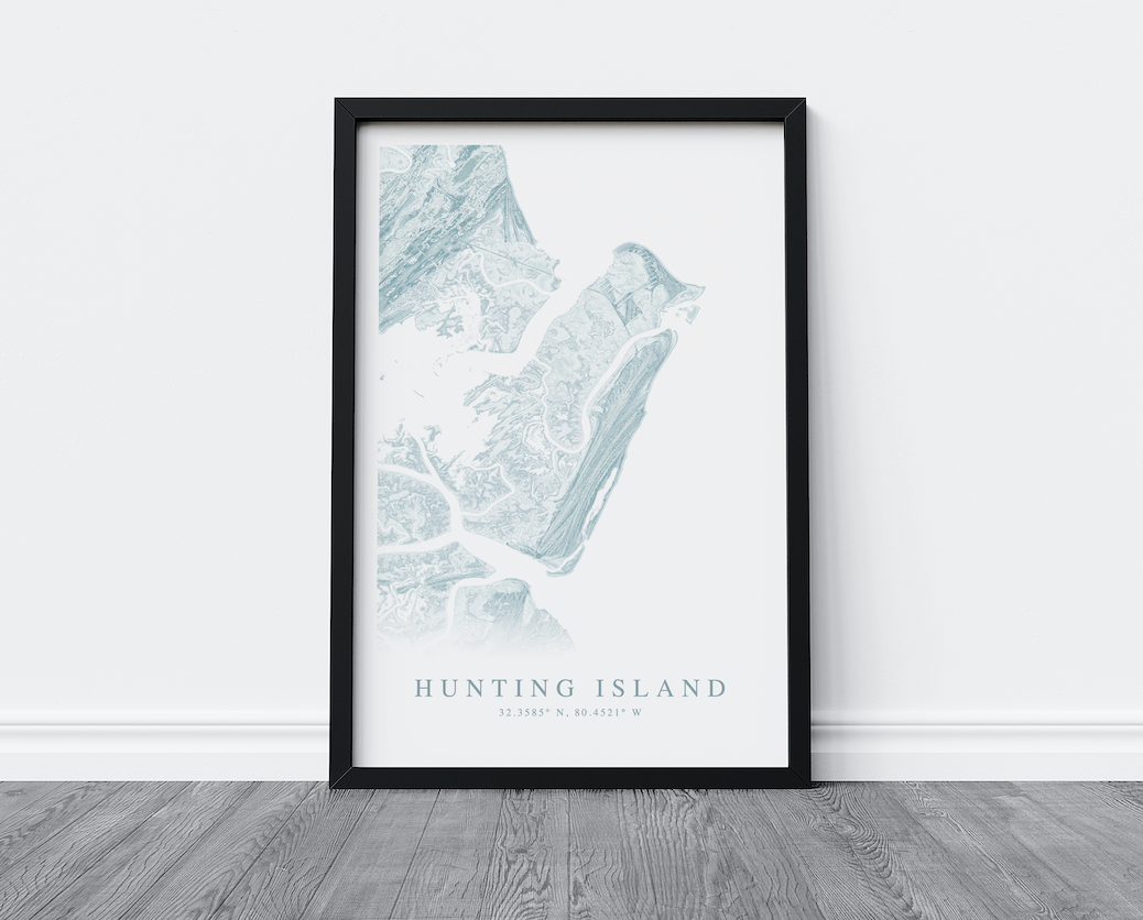 Hunting Island Map Print