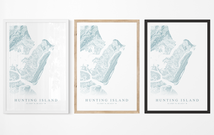 Hunting Island Map Print