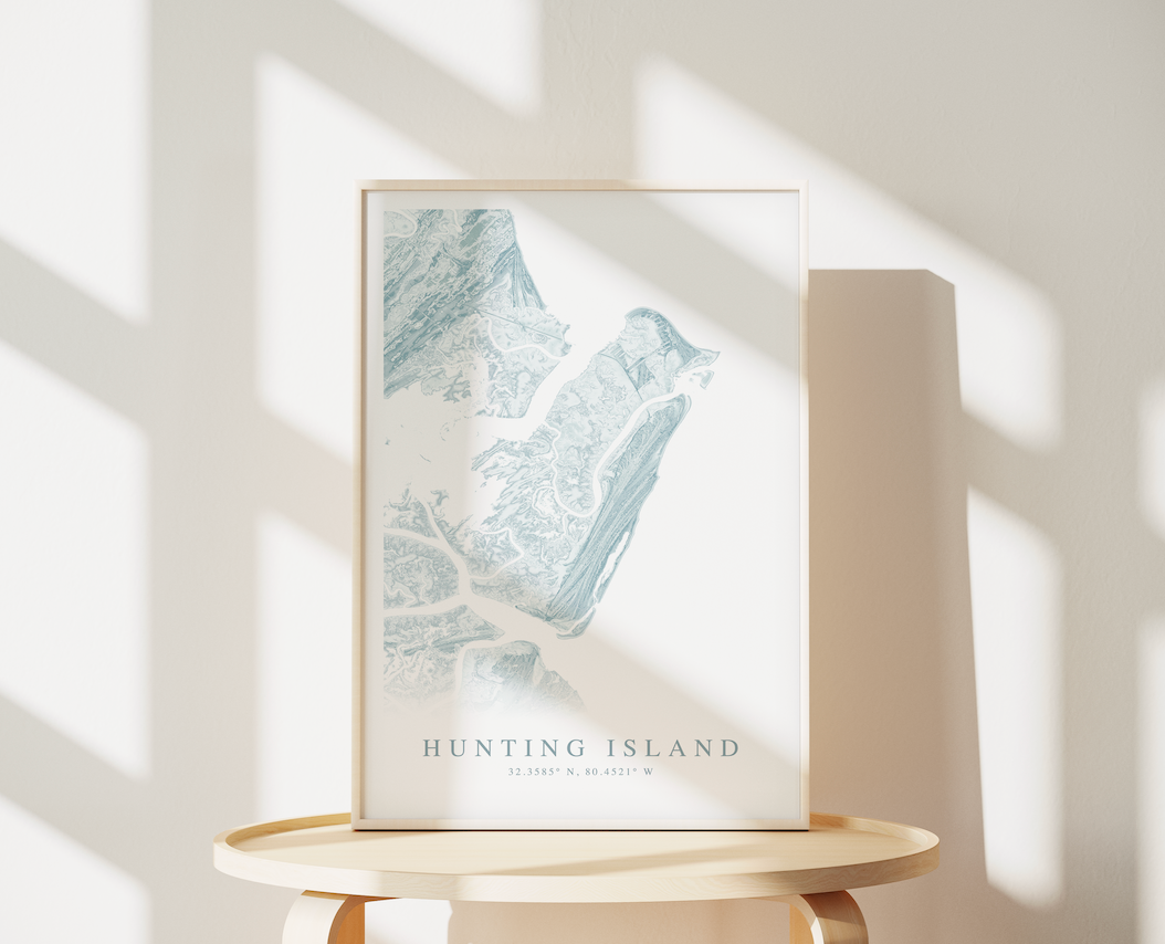 Hunting Island Map Print