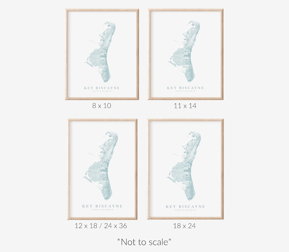 Key Biscayne Map Print