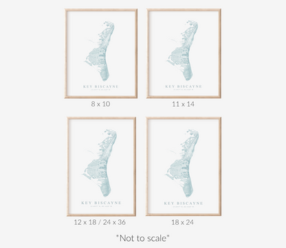 Key Biscayne Map Print