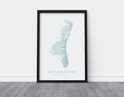Key Biscayne Map Print