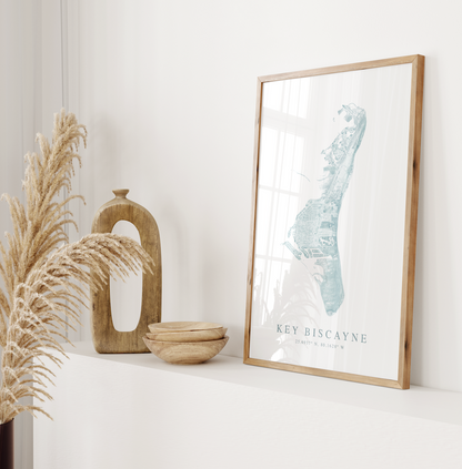 Key Biscayne Map Print