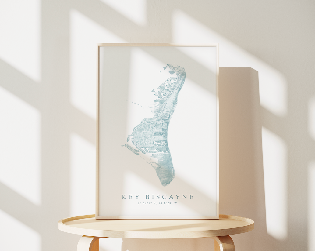 Key Biscayne Map Print