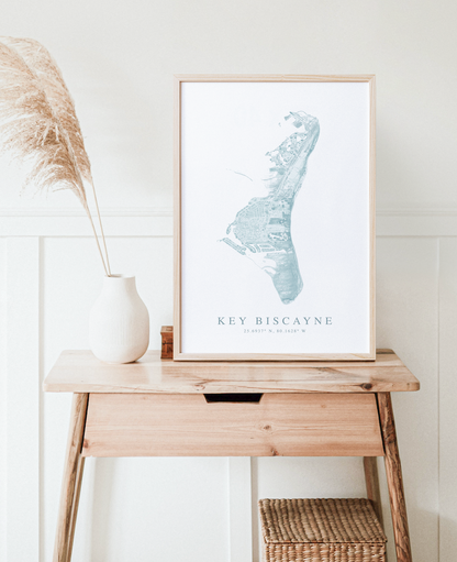 Key Biscayne Map Print
