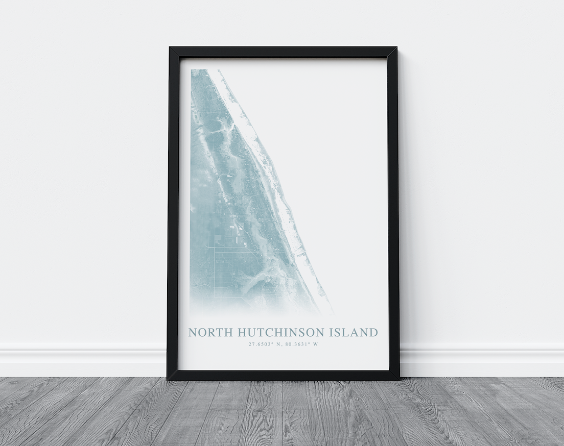 North Hutchinson Island Map Print