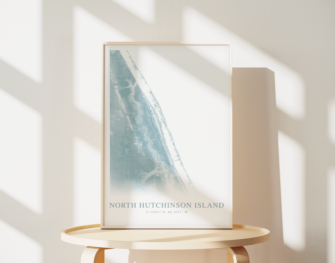 North Hutchinson Island Map Print