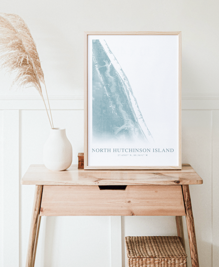 North Hutchinson Island Map Print