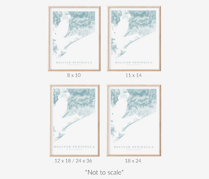 Bolivar Peninsula Map Print