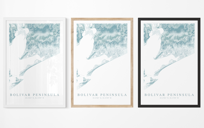 Bolivar Peninsula Map Print