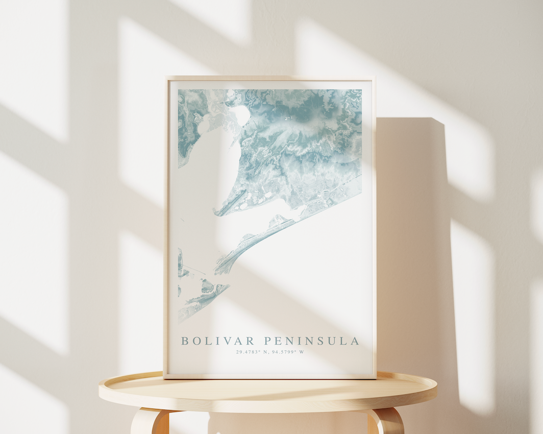 Bolivar Peninsula Map Print