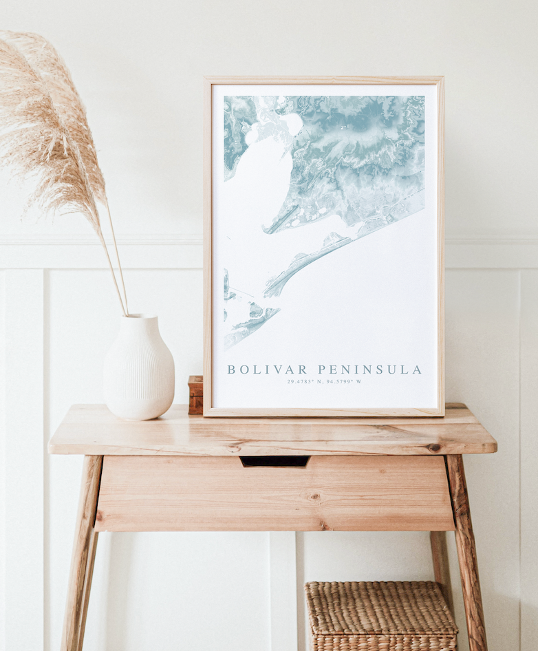 Bolivar Peninsula Map Print
