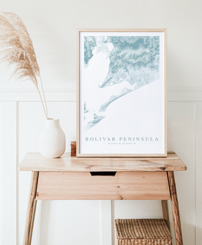 Bolivar Peninsula Map Print
