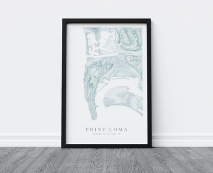Point Loma Map Print