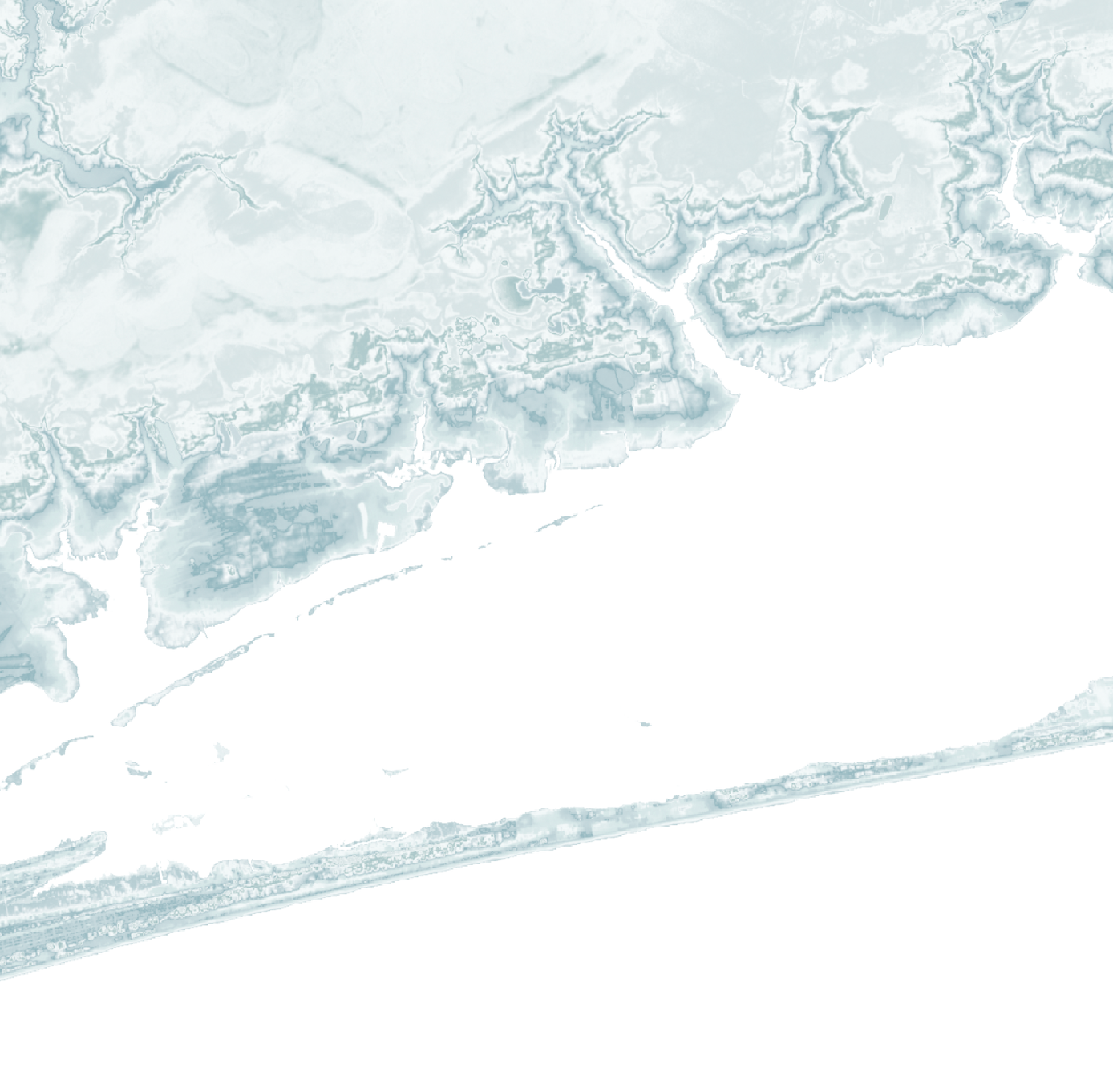Bogue Banks Map Print