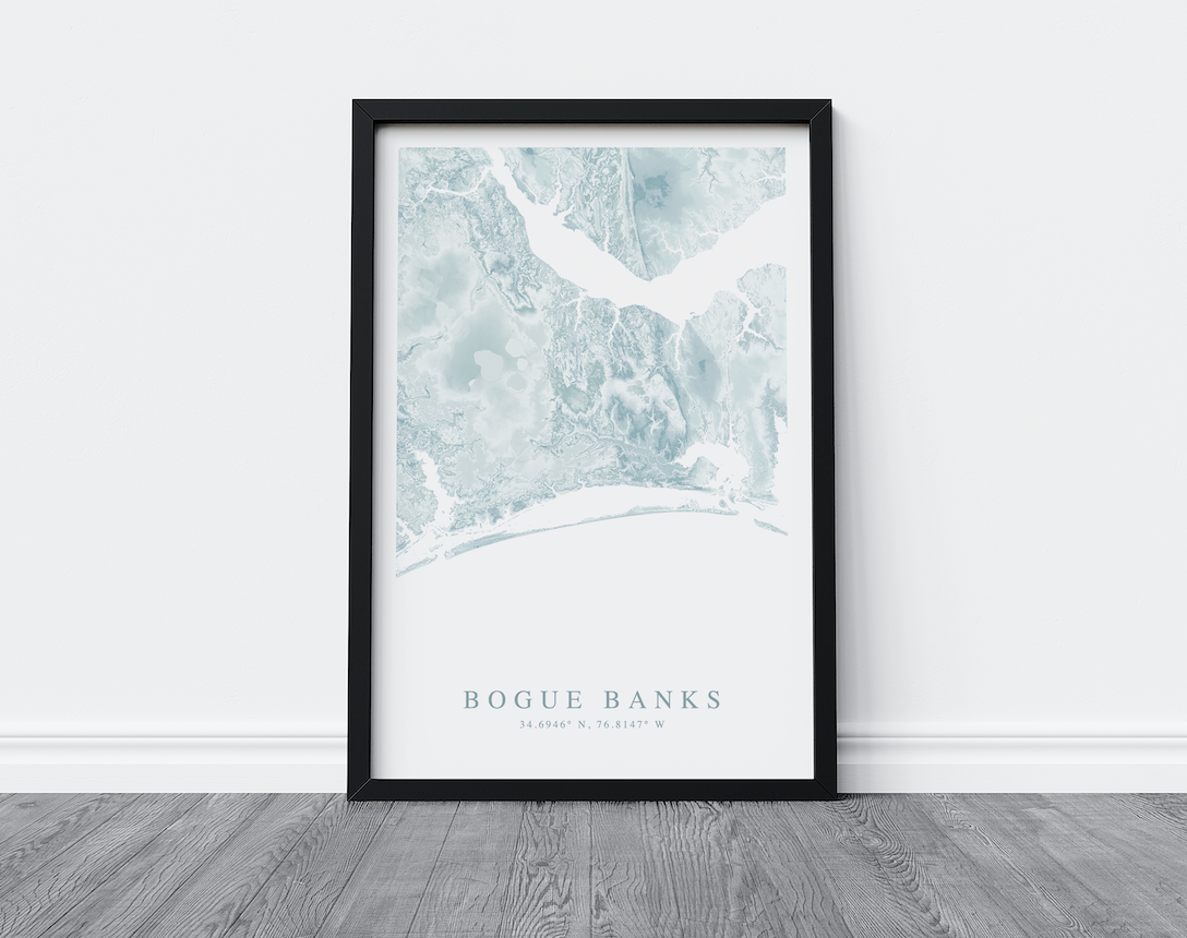 Bogue Banks Map Print