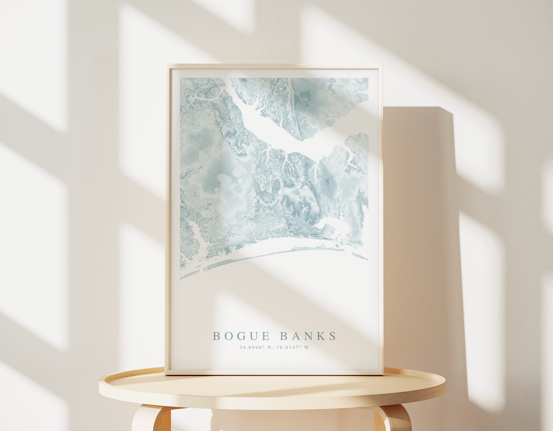 Bogue Banks Map Print