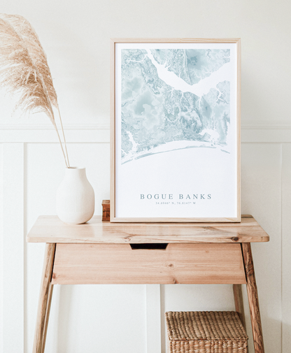 Bogue Banks Map Print