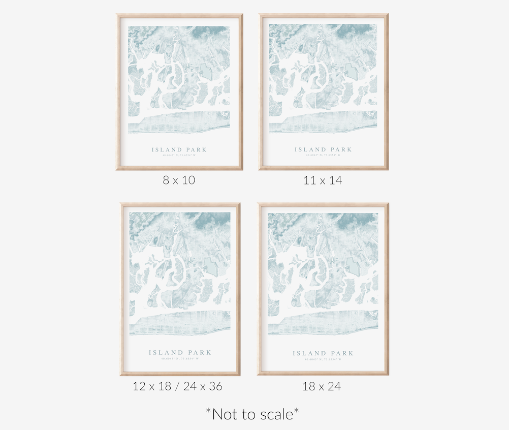 Island Park Map Print