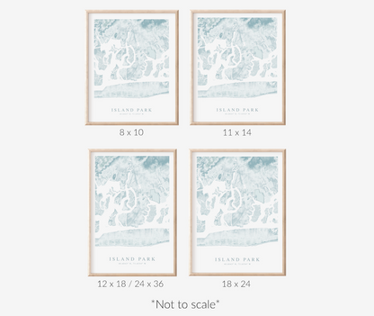 Island Park Map Print